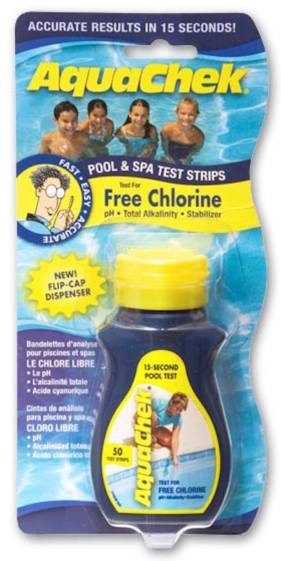 AquaChek Teststreifen 4 in 1 Gelb für Chlor, pH, Gesamtalkalität und Cyanursäure AquaChek Teststreifen 4 in 1 Gelb für Chlor, pH, Gesamtalkalität und Cyanursäure