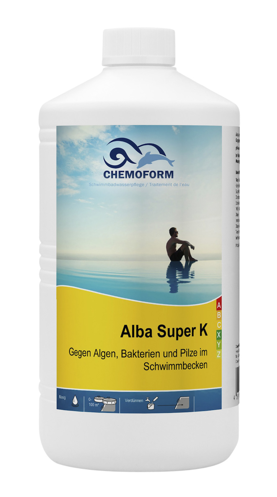 Chemoform Alba Super K 1 l Algenex gegen Algen Bakterien und Pilze für Pools und Whirlpools Chemoform Alba Super K 1 l Algenex gegen Algen Bakterien und Pilze für Pools und Whirlpools