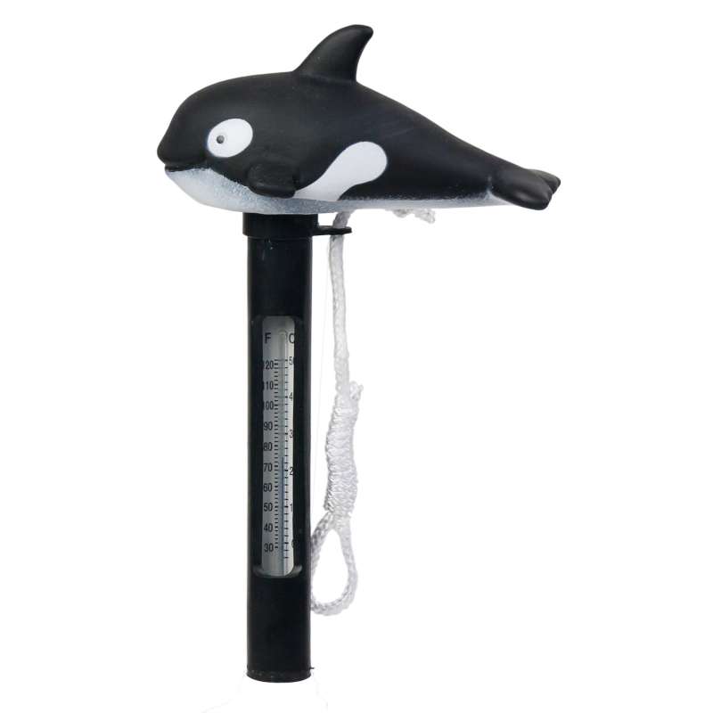 Delphin Thermometer mit Orca Schwimmbadthermometer mit Tiermotiv 2500017DP