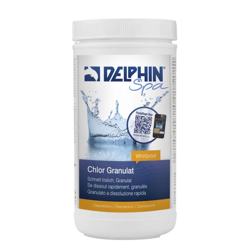 Delphin Spa Chlor Granulat 1 kg für Whirlpool Schnelldesinfektion 32001054
