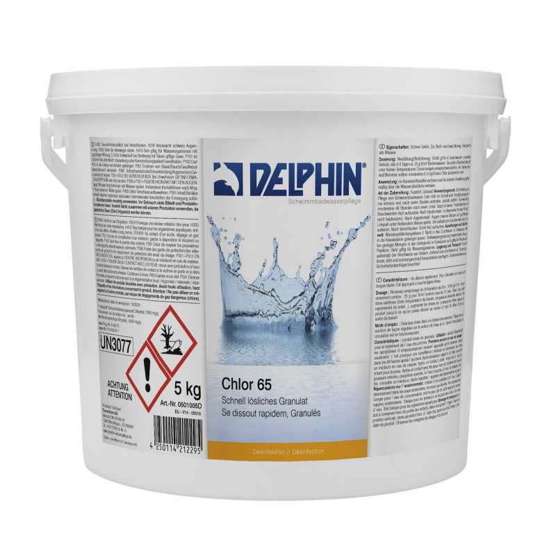 Delphin 5 kg Chlorgranulat Chlor 65 Granulat schnelllöslich Poolpflege 0501005D