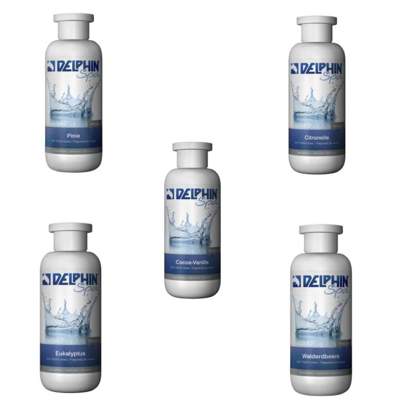 Delphin Spa Whirlpool Duft-Set mit 5 verschiedenen Düften je 250ml