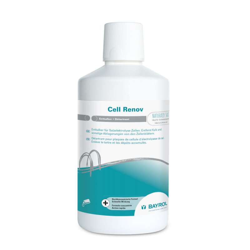 Bayrol Cell Renov 1 L (1000 ml) flüssiger Entkalker für Salzelektrolyse-Zellen Flüssigentkalker