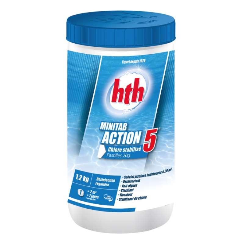 hth Chlortabletten Multifunktion / Minitab Action 5 Whirlpool Multifunktionstabletten 1,2 Kg