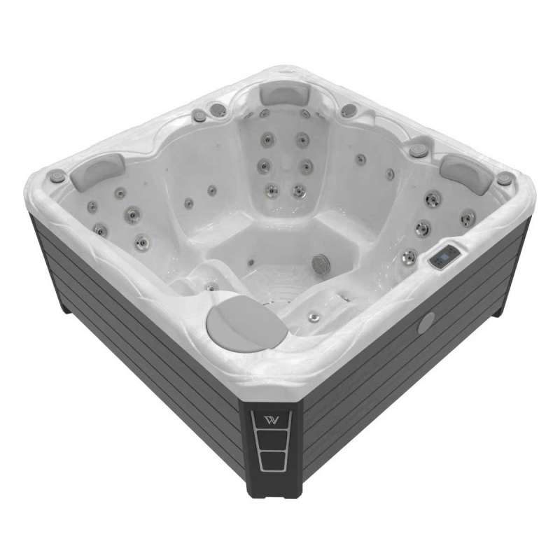 Wellis Budapest Life Premium Whirlpool Außenwhirlpool 200x200x89cm für 5 Personen inkl. Wärmepumpe