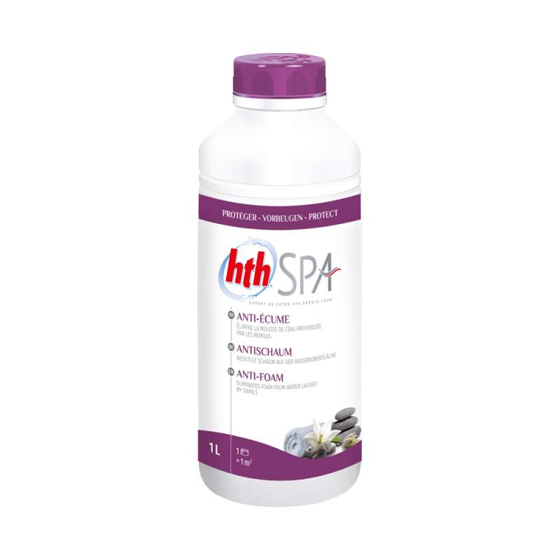 hth Spa Anti-Schaum 1 L (1000 ml) Antischaum Schaumentferner für Whirlpools und Spas