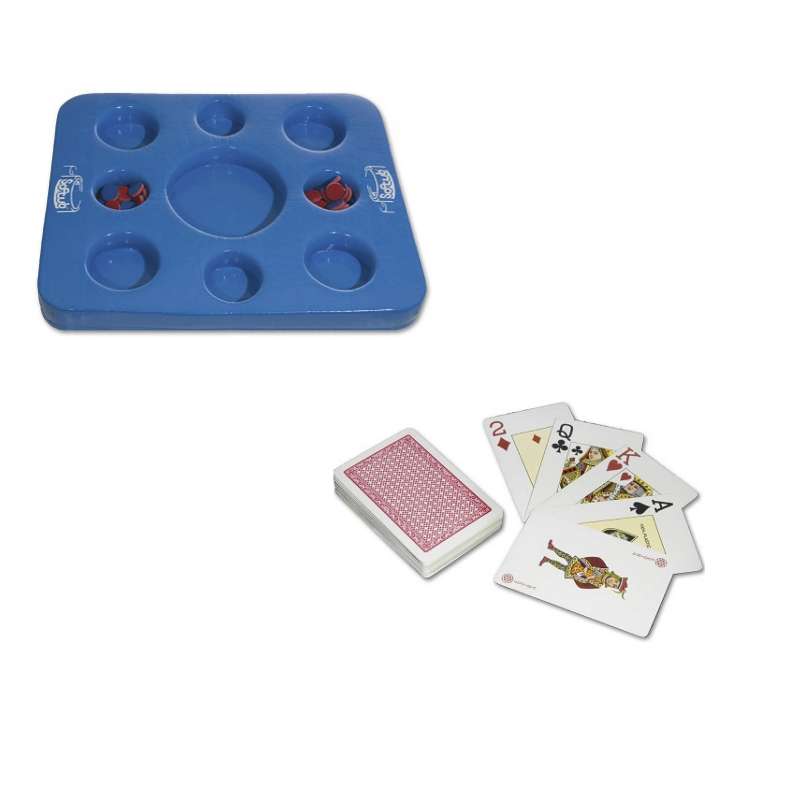 Softub Kool Tray Schwimmtablett für Whirlpool Farbe blau inkl. wasserfeste Spielkarten