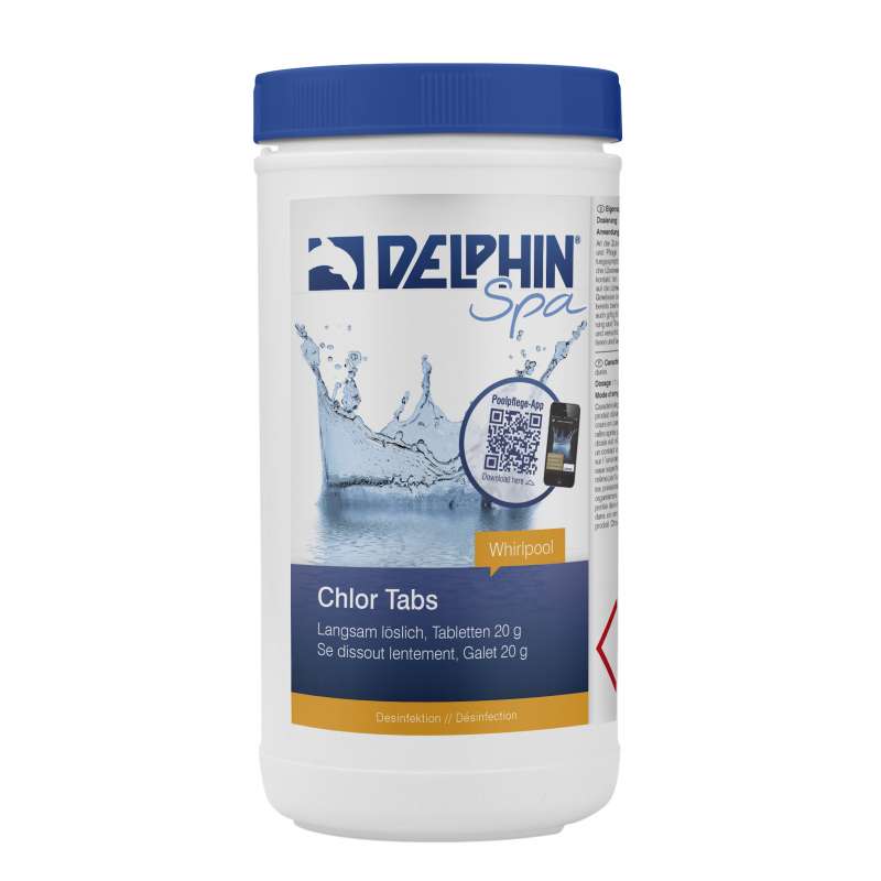 Delphin Chlor Tabs 1 kg für Whirlpool Spa Dauerdesinfektion Neu Sortiment 2018 32001758