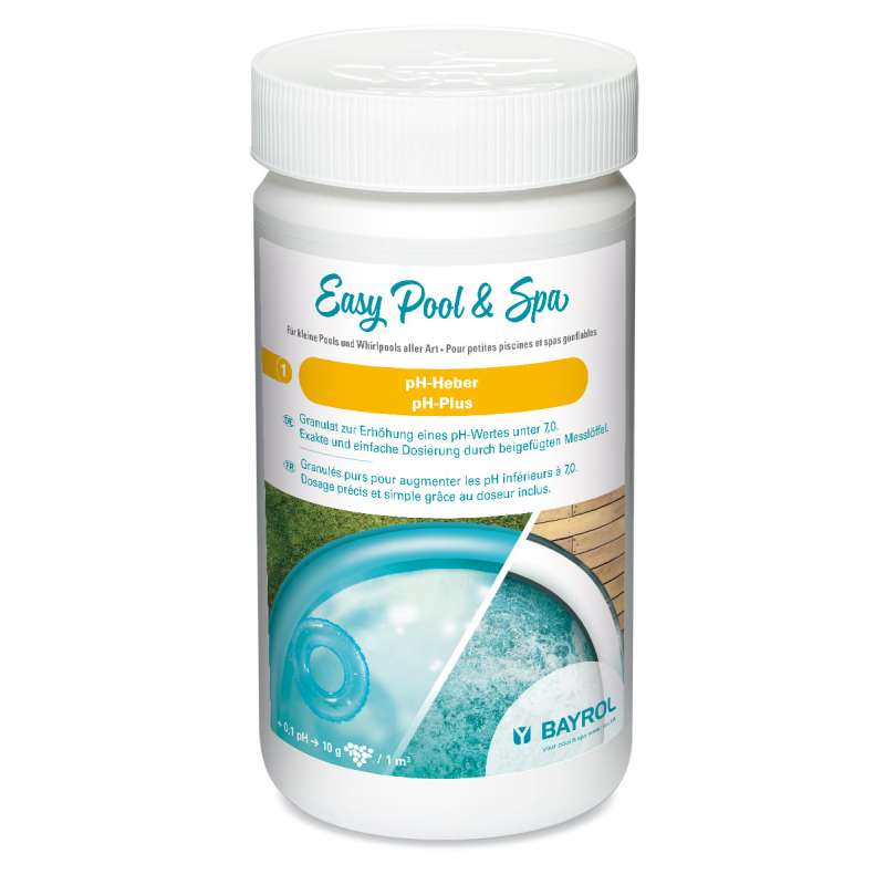 Bayrol Easy Pool & Spa pH-Heber 1 kg pH-Plus Granulat für kleine Pools und Whirlpools