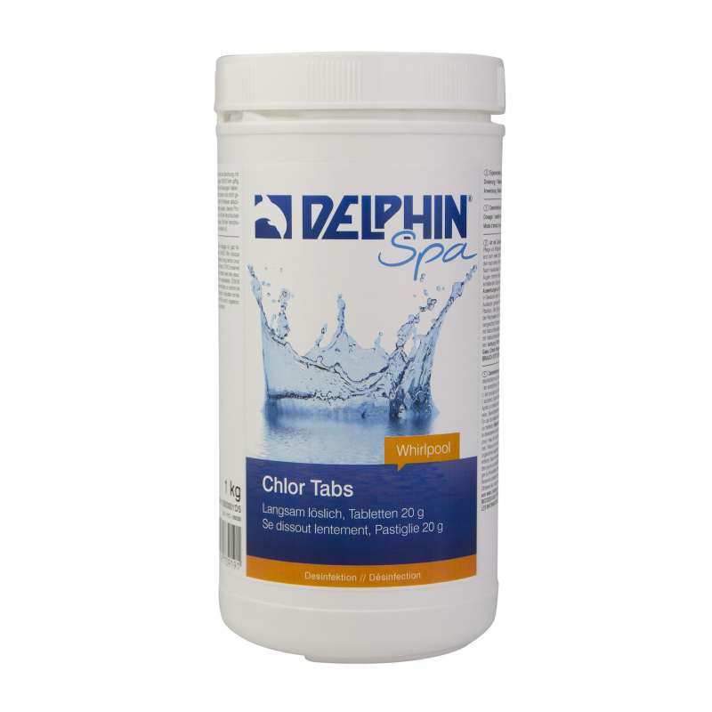 Delphin Chlor Tabs 1 kg für Whirlpool Spa Dauerdesinfektion 32001058