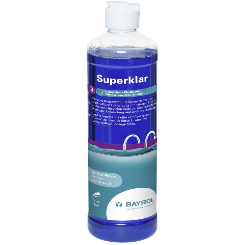 Bayrol SuperKlar 0.5 Liter Flockmittel Klarmacher Effekt Poolpflege 1195329
