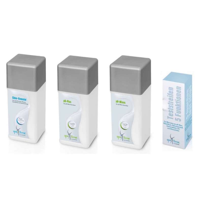 Bayrol SpaTime Wasserpflegeset Chlorgranulat pH-Plus pH-Minus Whirlpoolpflege Set