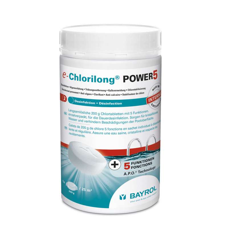 Bayrol e-Chlorilong Power 5 Multifunktionstablette à 200g Chlordesinfektion 1 kg