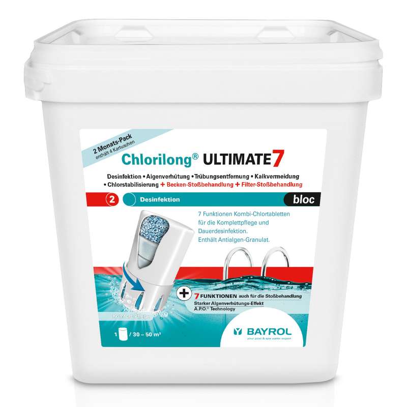 Bayrol Chlorilong Ultimate 7 Bloc 3,8 kg Dose Kombi Chlortablette Wasserpflege
