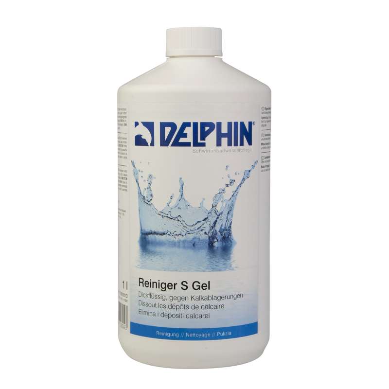 Delphin Reiniger S Gel 1 Liter Schwimmbadreiniger entfernt Kalkablagerugnen