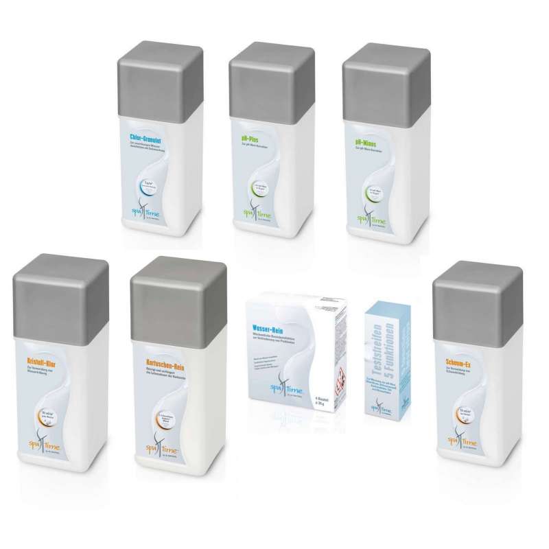 Bayrol SpaTime Wasserpflegeset Chlor pH-Wert Teststreifen Whirlpoolpflege Set