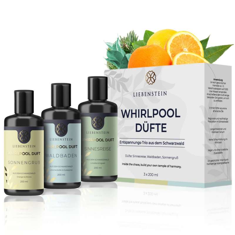 Liebenstein Whirlpool Duft Set - Entspannungs-Trio - 3x 200 ml Whirlpoolduft