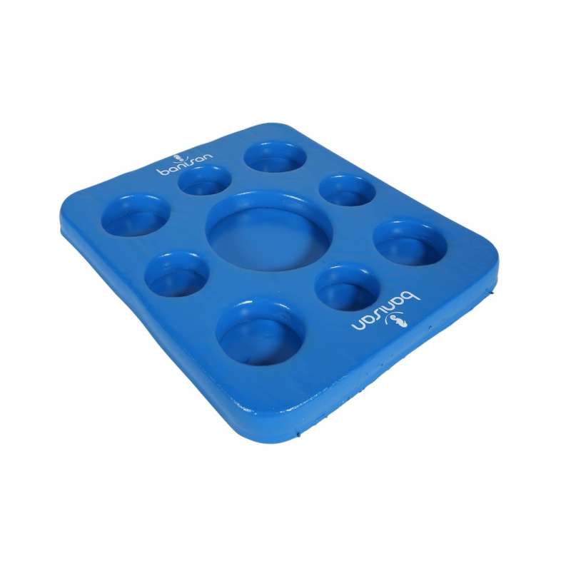 Banisan Kool Tray Schwimmtablett Getränkehalter für Whirlpools Farbe blau