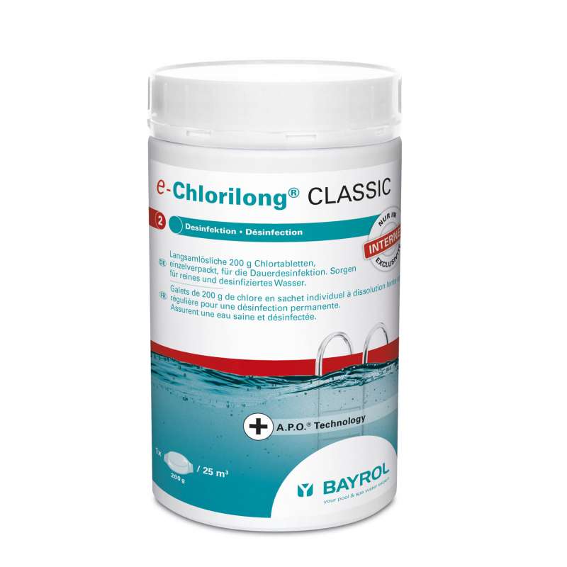 Bayrol E-Chlorilong Classic 1 kg Chlortablette 200 g zur Dauerdesinfektion