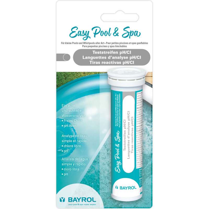 Bayrol Easy Pool & Spa Teststreifen Cl/Wassertester pH-Wert & freies Chlor