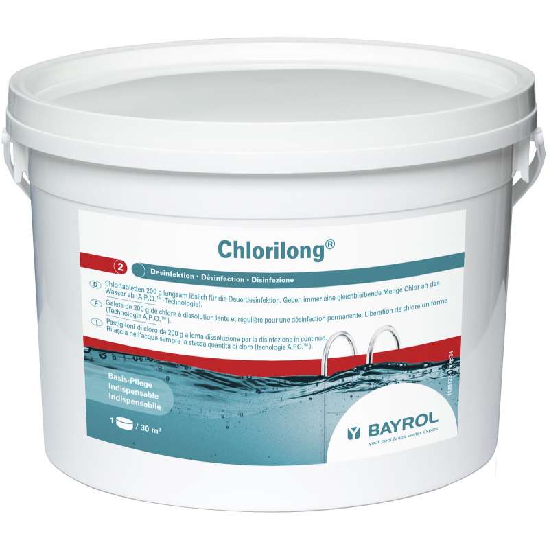 Bayrol Chlorilong 3 kg Chlortabletten 200 g zur Dauerdesinfektion 1136122