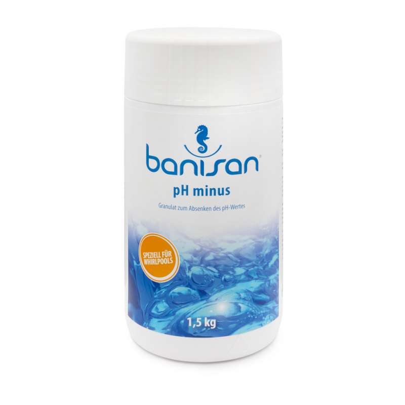 Banisan pH minus Granulat 1,5 Kg pH-Minus für Whirlpools pH-Wert Regulierung