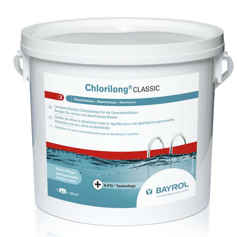 Bayrol Chlorilong Classic 5 kg Chlortabletten à 250 g zur Dauerdesinfektion