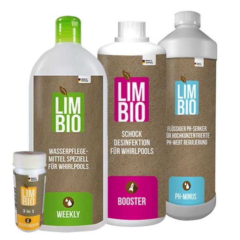 Limbio Starter Set Chlorfreie Pflege für Whirlpool Wasserpflege Set