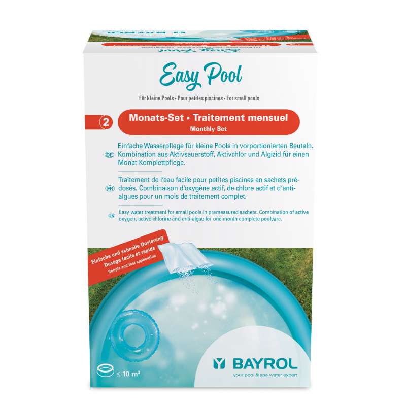 Bayrol Easy Pool & Spa Monats-Set 0,6 kg Komplettpflege Aktivsauerstoff Algizid für Pools